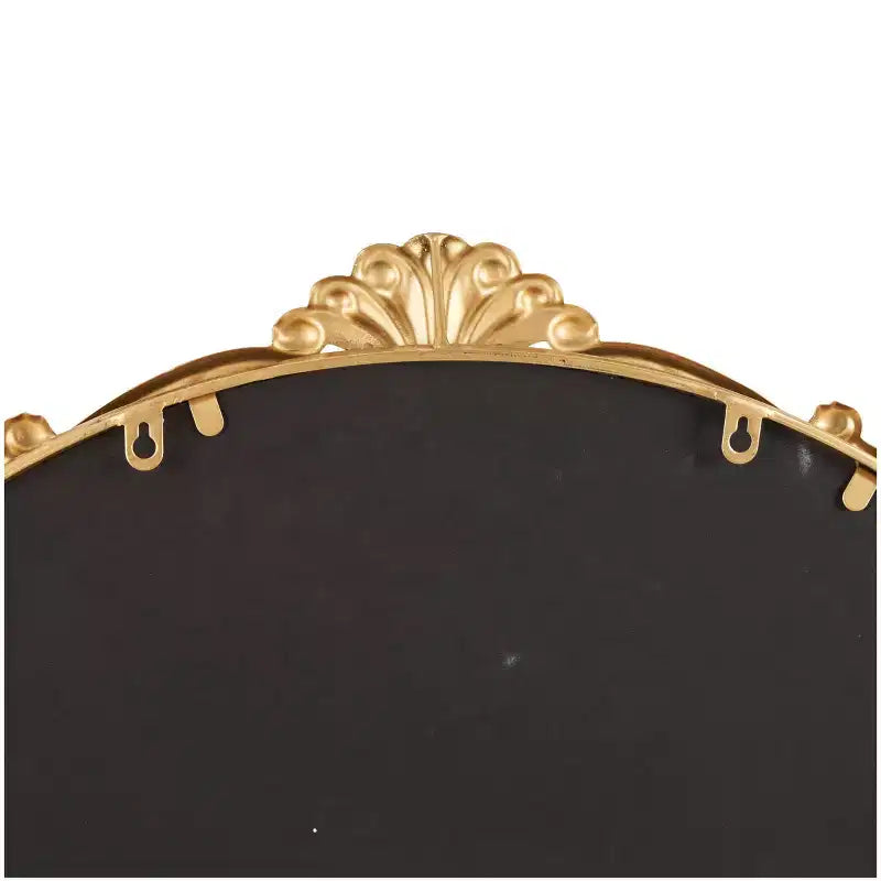 Olivia & May Specchio da parete rotondo in metallo, decorato barocco, 81x76 cm - Nessun assemblaggio richiesto, stile vintage, montaggio a parete