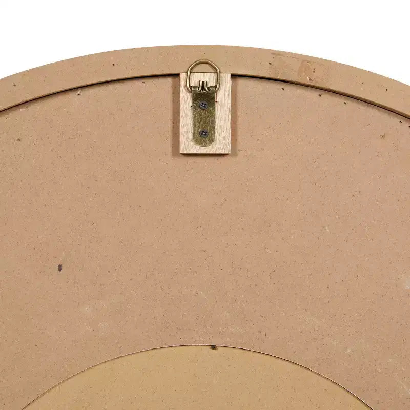 Specchio con Metallo Goffrato Bianco - Olivia & May: Stile Farmhouse, Nessun Montaggio, Cornice in MDF, Rotondo 31,5"