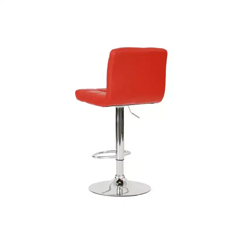 Set di 2 sgabelli da bar in similpelle con sollevamento a gas, colore rosso