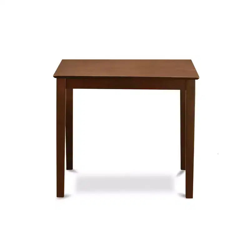 Set da pranzo quadrato in mogano, altezza bancone, 3 pezzi