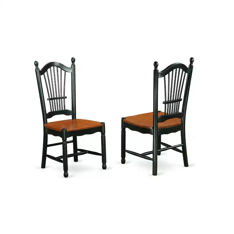 Set da pranzo 7 pezzi finitura nero ciliegia