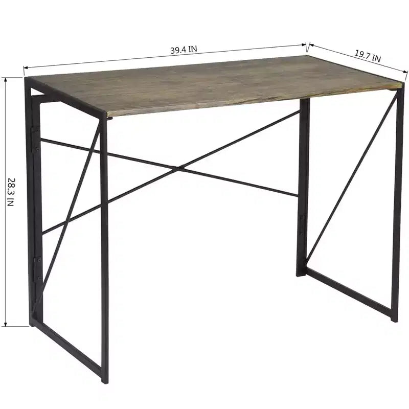 Piccola scrivania pieghevole per computer per ufficio, Rovere chiaro, 99 cm