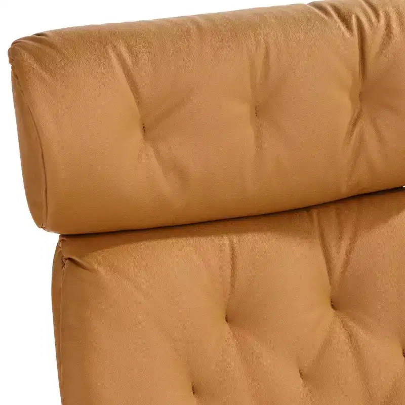 Poltrona Reclinabile Moderna con Pouf Poggiapiedi, Reclinazione Manuale Confortevole per Camera da Letto