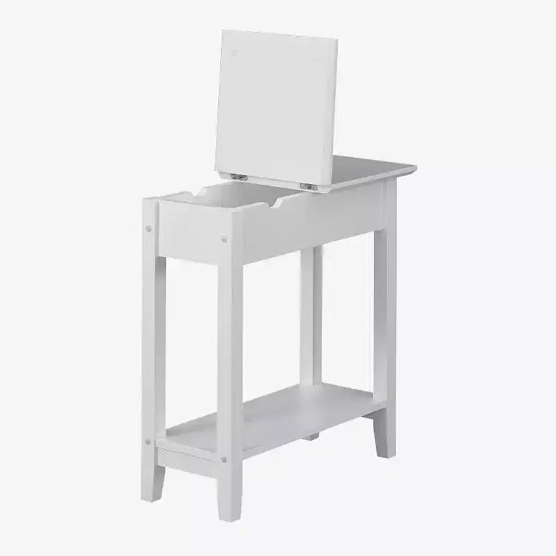 Tavolino con Piano Sollevabile e Vano Contenitore Nascosto, Stazione di Ricarica Integrata, Porte USB e Foro per la Gestione dei Cavi