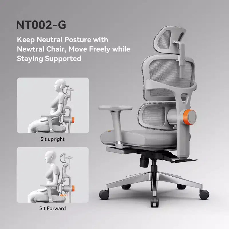 Sedia con poggiapiedi - Poltrona reclinabile con braccioli 4D - NT002+LAPD-GRAY
