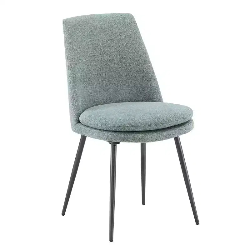 Sedie da pranzo imbottite set da 2 - iNSPIREQ, cuscino in schiuma beige con gambe in metallo