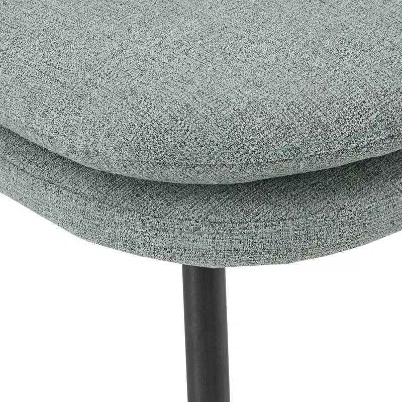 Sedie da pranzo imbottite set da 2 - iNSPIREQ, cuscino in schiuma beige con gambe in metallo