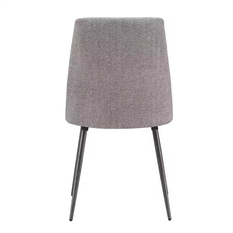Sedie da pranzo imbottite set da 2 - iNSPIREQ, cuscino in schiuma beige con gambe in metallo