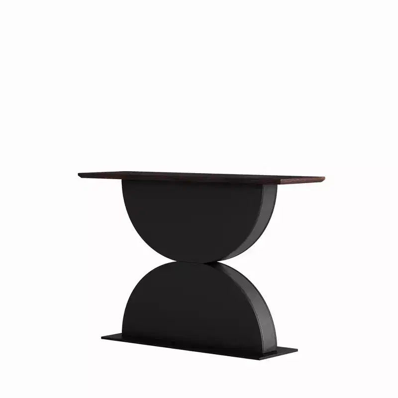 Consolle a semicerchi doppi da 47'' con base testurizzata effetto martellato 3D