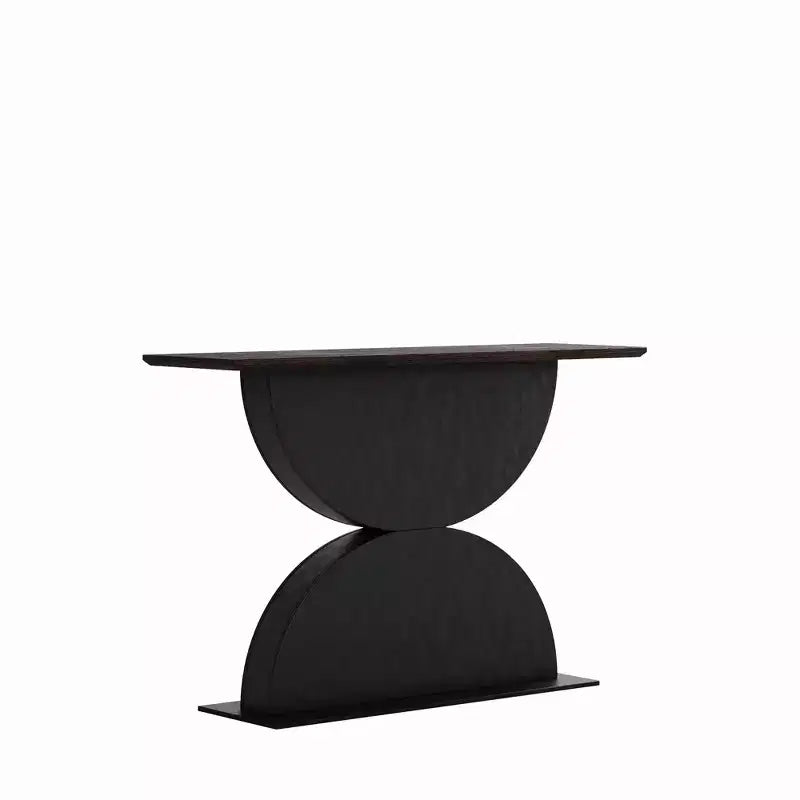 Consolle a semicerchi doppi da 47'' con base testurizzata effetto martellato 3D