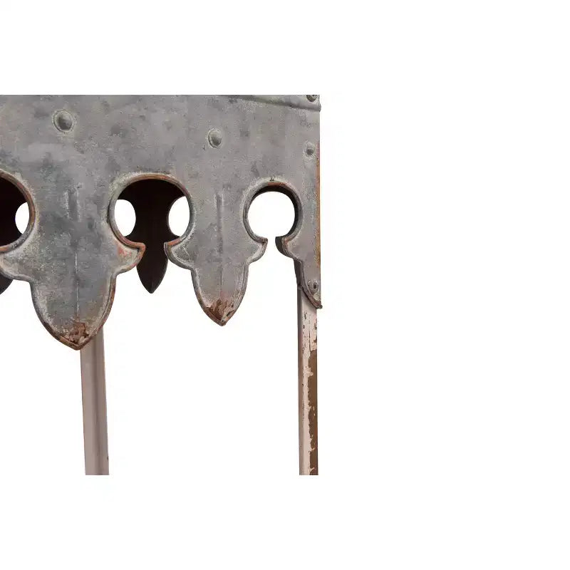 Tavolino da divano argento: finitura effetto zinco, piano in legno di abete, capacità 20 kg