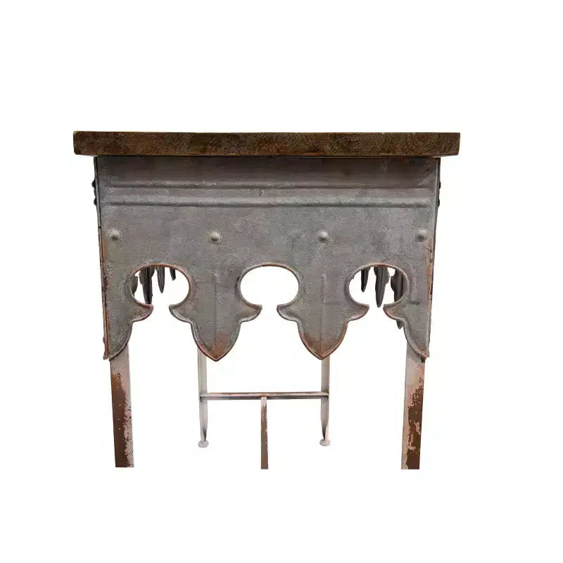 Tavolino da divano argento: finitura effetto zinco, piano in legno di abete, capacità 20 kg