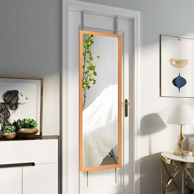 Specchio a Parete a Figura Intera con Cornice in Legno Bianco\Nero\Oro