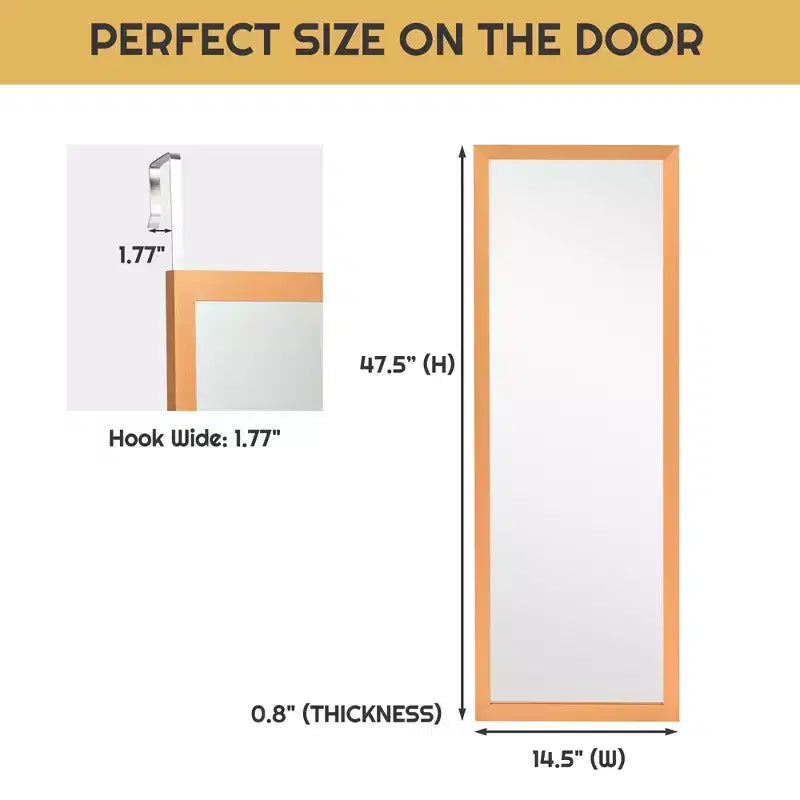 Specchio a Parete a Figura Intera con Cornice in Legno Bianco\Nero\Oro