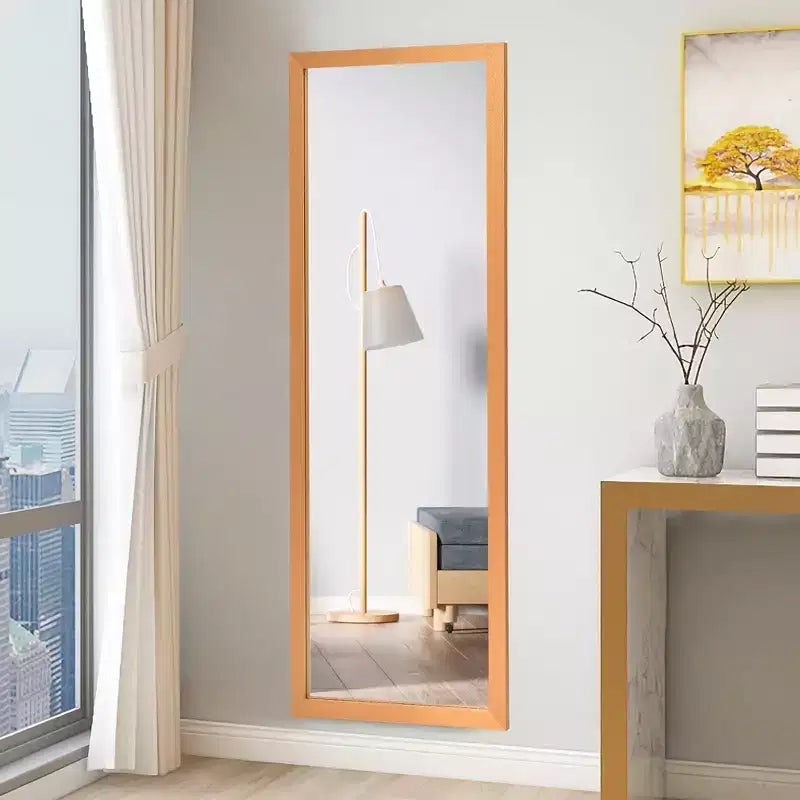 Specchio a Parete a Figura Intera con Cornice in Legno Bianco\Nero\Oro
