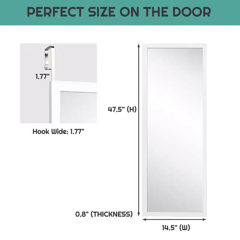Specchio a Parete a Figura Intera con Cornice in Legno Bianco\Nero\Oro