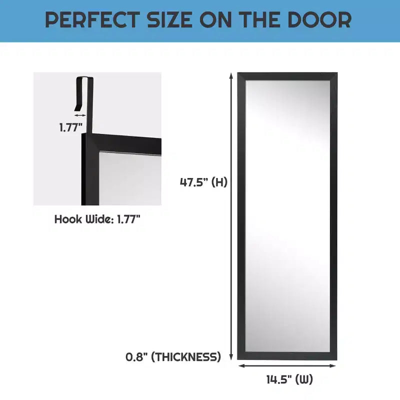 Specchio a Parete a Figura Intera con Cornice in Legno Bianco\Nero\Oro