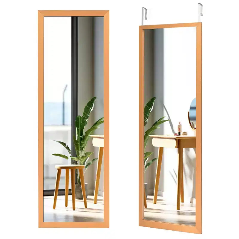 Specchio a Parete a Figura Intera con Cornice in Legno Bianco\Nero\Oro
