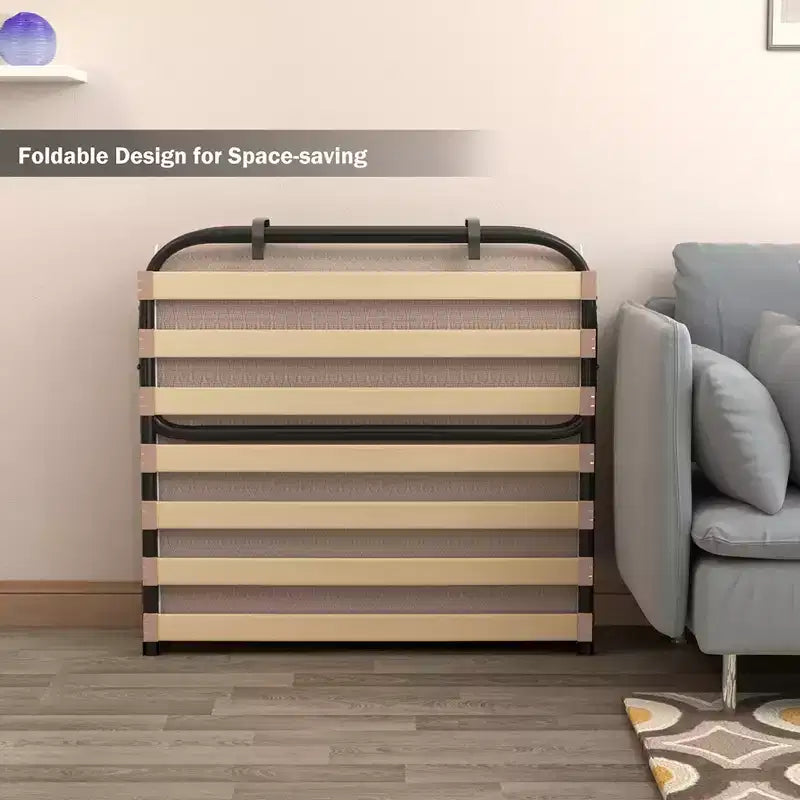 con Materasso Memory Foam Letto per Ospiti in Metallo Doghe in Legno Made in Italy