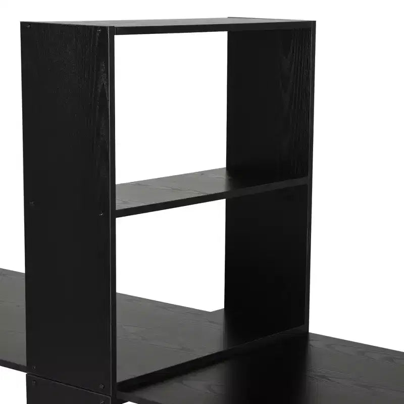 Scrivania per computer extralunga da 88 pollici per 2 persone con mensole portaoggetti, postazione di lavoro doppia con contenitore e tavolo da studio/scrittura per ufficio a casa, libreria