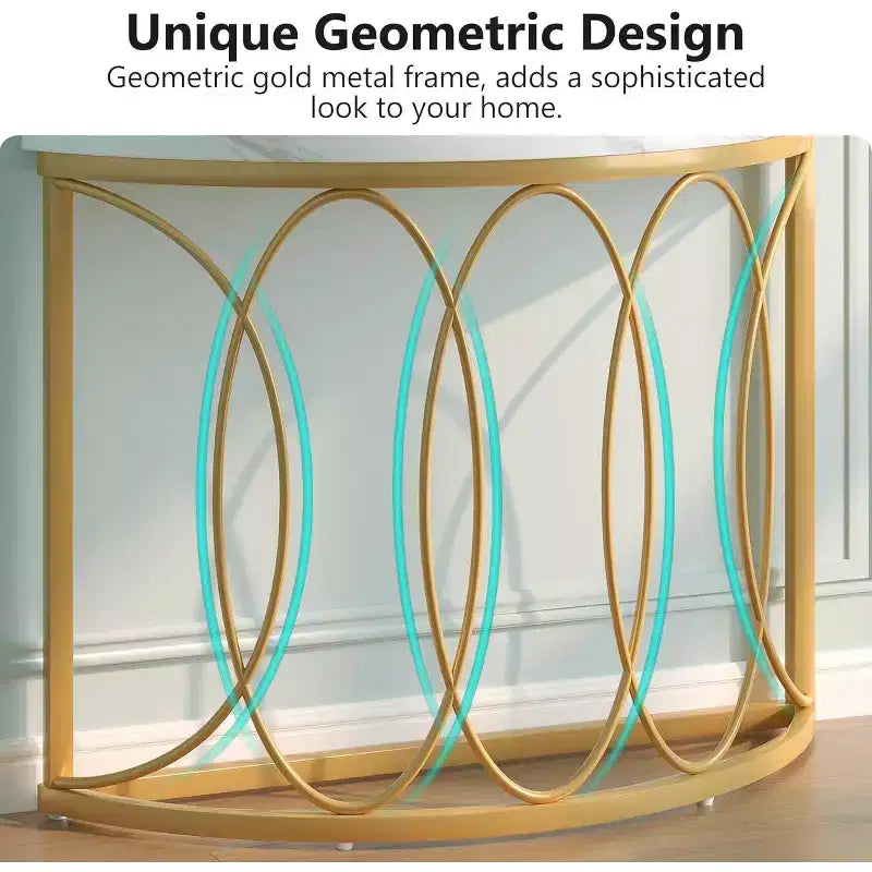 Consolle, Tavolo semicircolare moderno da divano