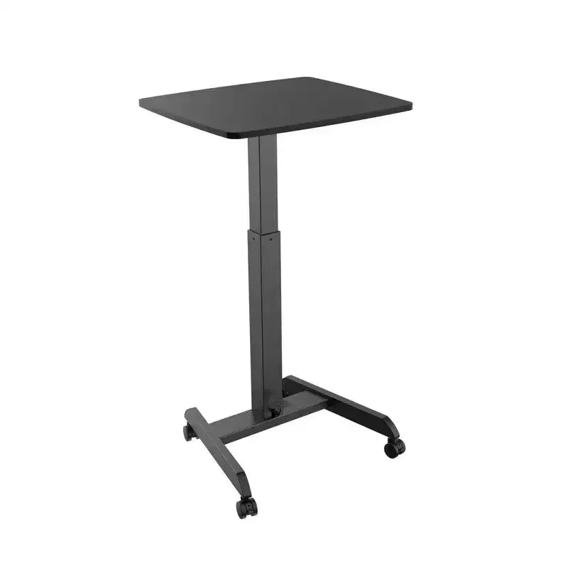 It! Scrivania Portatile con Ruote Regolabile in Altezza | 60 x 52 cm | Carrello Postazione di Lavoro Mobile Sit-Stand con Sollevatore a Molla Pneumatica | Nero
